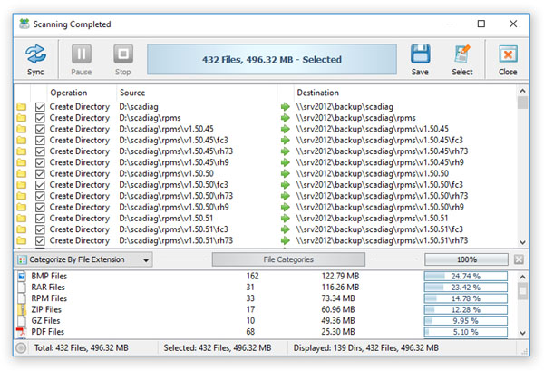 SyncBreeze File Synchronization Preview